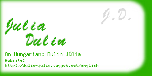 julia dulin business card